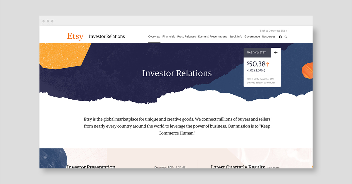 best investor relations websites