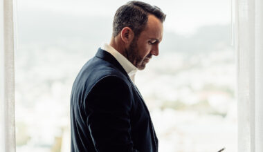 Pensive man in suit