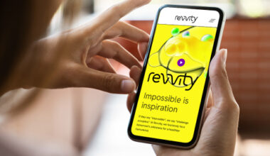 Viewing Revitty brand on smartphone